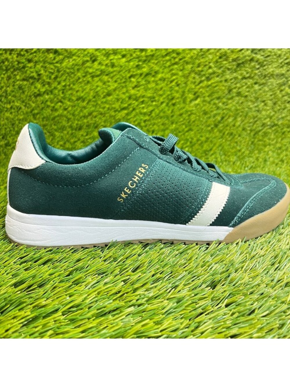Skechers Zinger 2.0 The White Stripe Green Womens Size 7 Running Shoes Sneakers